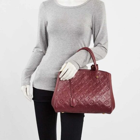 Louis Vuitton Aurore Monogram Empreinte Leather Montaigne MM Bag w/o Strap - Picture 2 of 12